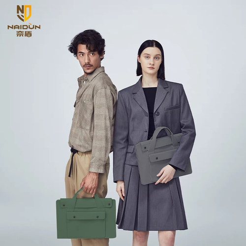 naidun奈盾风琴笔记本电脑包防水适用联想小新14寸轻便大容量苹果macbook16手拎包新款手提包电脑保护内胆包 - 图1