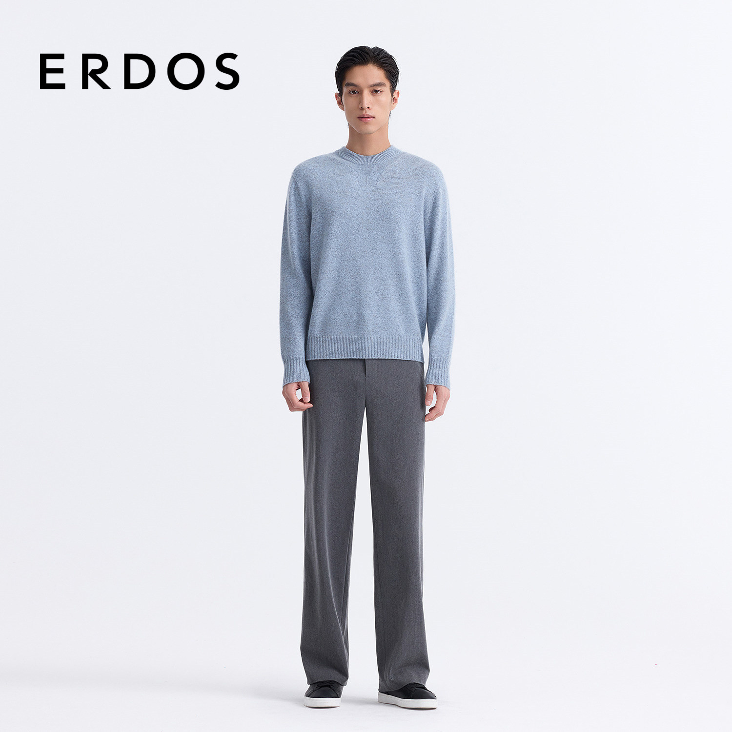 ERDOS 男装羊绒衫25年新品初绒圆领全成型工艺超弹针织衫,淘宝优惠券,粉丝福利购,淘宝优惠卷
