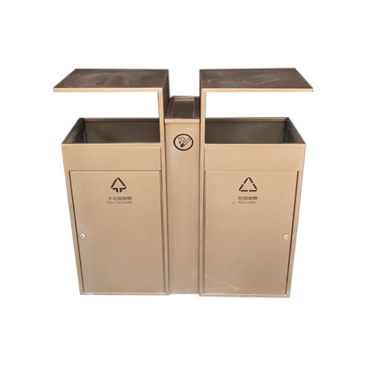 重庆户外垃圾桶公园景区不锈钢果皮箱街道环卫分类垃圾筒厂家定制 - 图3