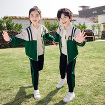 Primary school uniforms suit Three sets of kindergarten garden uniforms Spring and autumn clothes Summer sports clothes College Wind children class clothes