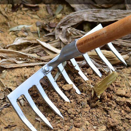 钉耙农具晒谷子粮食耙子铁耙农用工具抓钩种菜松土刨地平地草耙锄,淘宝优惠券,粉丝福利购,淘宝优惠卷