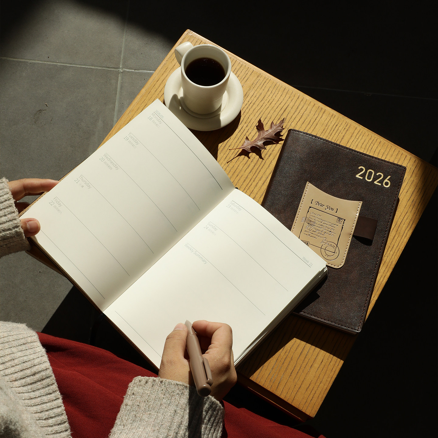 文创艺新款2026年日程本高颜值时间管理weekly周计划本复古精致高级日记本A5无酸纸笔记本记事本定制可印logo,淘宝优惠券,粉丝福利购,淘宝优惠卷