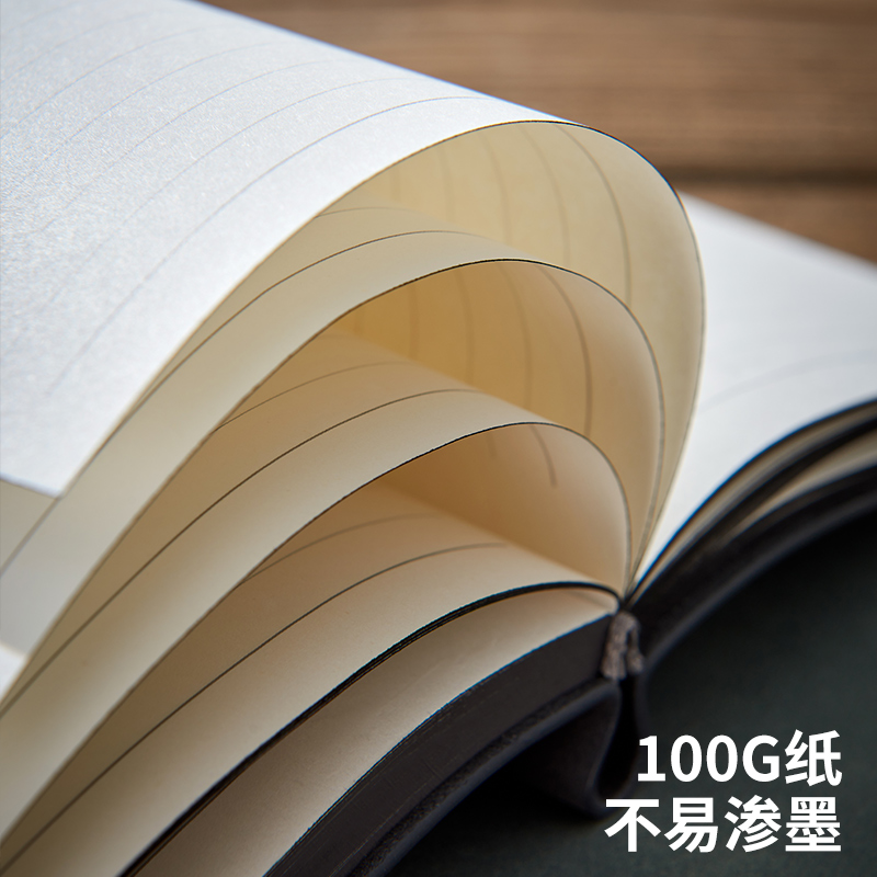 商务办公笔记本本子定制可印logo羊巴皮加厚简约高档工作会议记录本公司定做a5日记本软皮面大学生记事本高级 - 图2