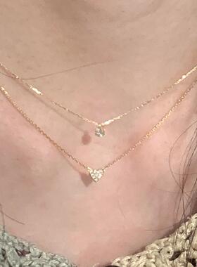 日系叠戴mini爱心项链女2026新款