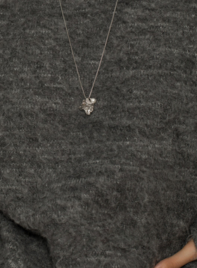 不规则液态银色仿珍珠蛇骨链小众