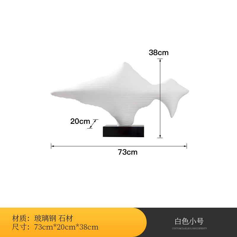 创意山景雕塑艺术品现代酒店样板间售楼处客厅前台玄关假山摆件-图3