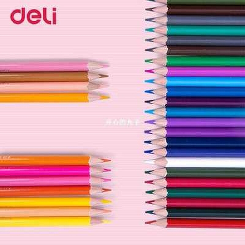 直销12/18/24/36 wood pastel colored pencil set for school k - 图1