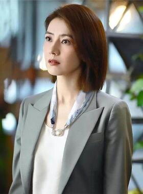 项链式磁吸扣丝巾女小长条夏季护颈装饰新款领巾搭配T恤衬衫手链