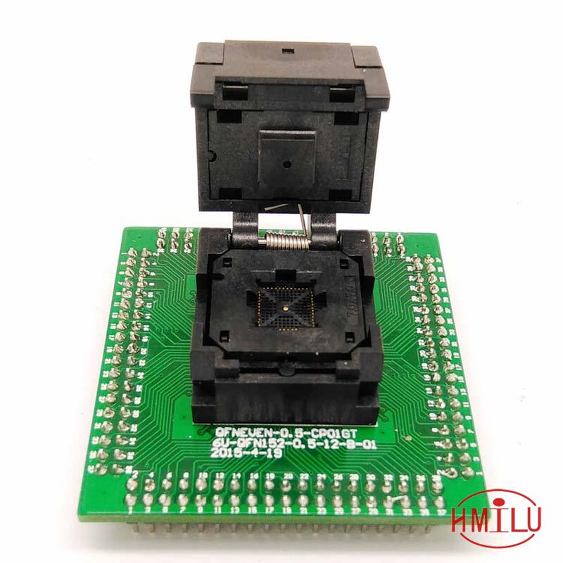 QFN408-.5 芯片烧录座 IC读写测试座 编程座 翻盖弹片socket厂家 - 图1