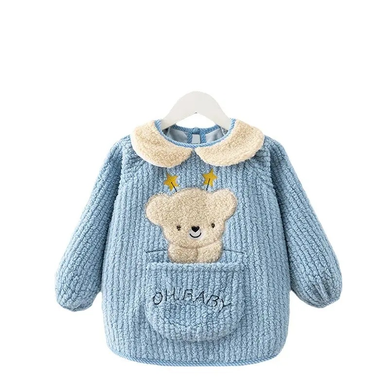 Autumn and winter children's lambswool thickened waterproof reverse dressing