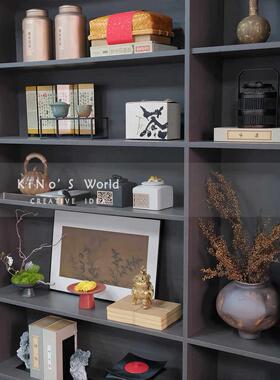 KINO奇诺书柜装饰品新中式摆件展示柜书架博古架售楼处样板间软装
