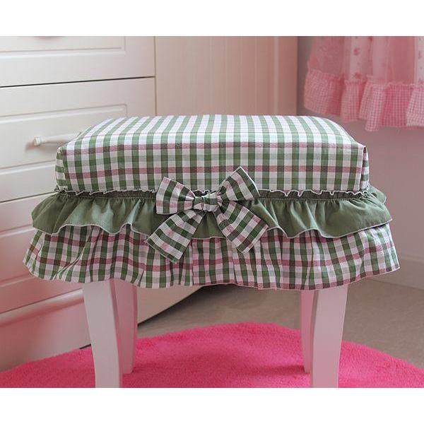 咔咔小镇田园绿格子化妆凳罩梳妆台桌布茶几电视柜床头柜防尘罩,淘宝优惠券,粉丝福利购,淘宝优惠卷