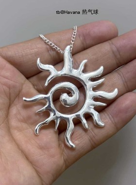 波西米亚漩涡艺术星星项链