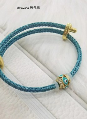 evileye恶魔之眼彩色钢绳手环