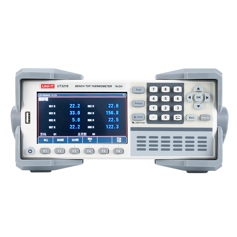优利德温度测试仪UT3208/UT3216/UT3224/UT3232多路温度巡检仪 - 图1