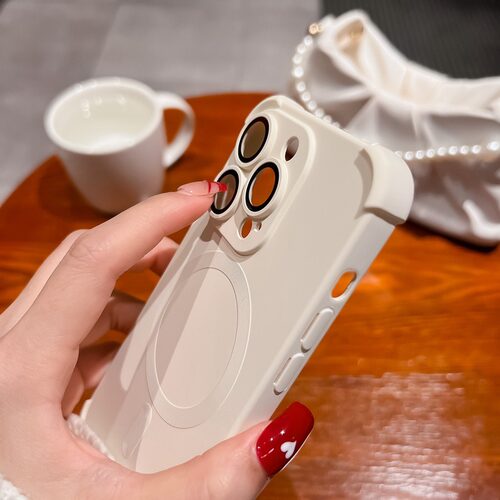 液态硅胶磁吸四角防摔适用苹果iPhone15promax手机壳新款14pro高级感13pm全包镜头12气囊保护壳17p磨砂简约16 - 图2