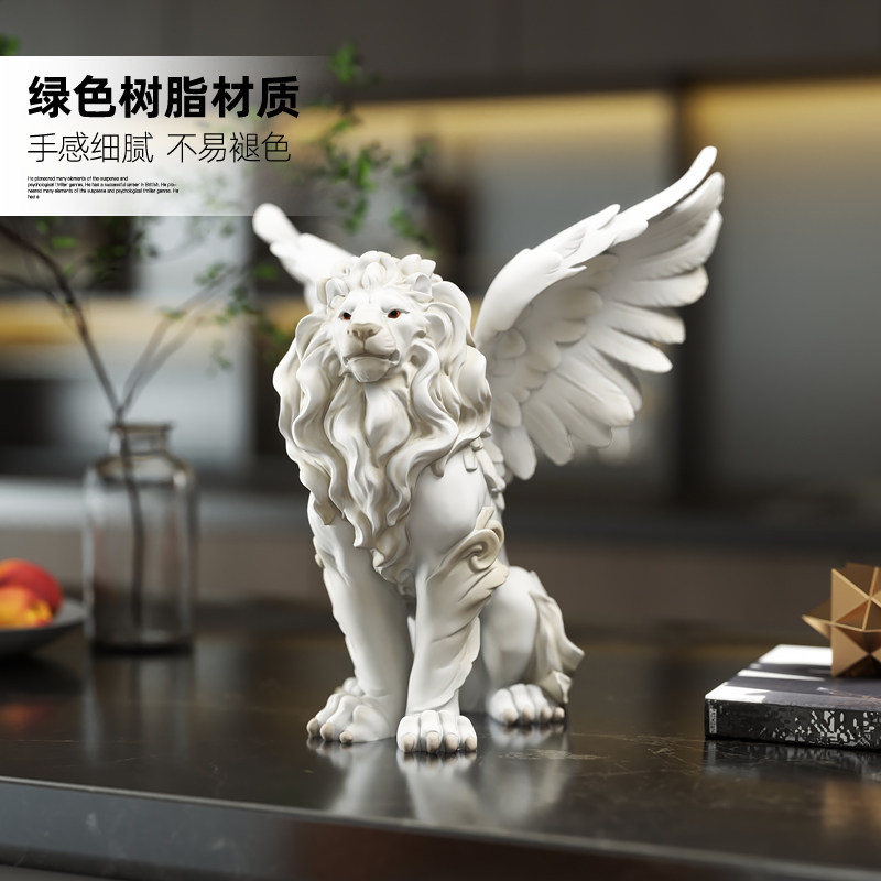北欧狮子工艺品摆件轻奢玄关客厅电视柜酒柜样板房摆设桌面装饰品,淘宝优惠券,粉丝福利购,淘宝优惠卷