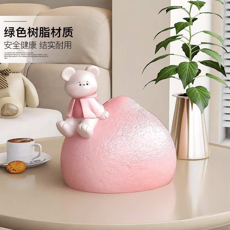 奶油风小熊存钱罐只进不出储蓄罐客厅桌面摆件儿童房装饰生日礼物,淘宝优惠券,粉丝福利购,淘宝优惠卷