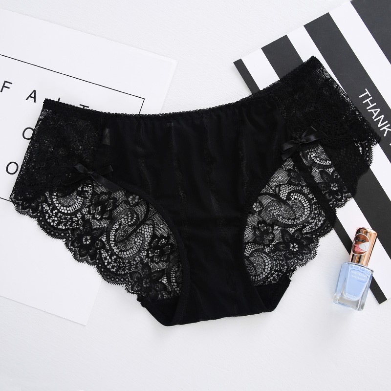 Big Plus Size Ladies Underwear Lace Panties Briefs for Women-图0