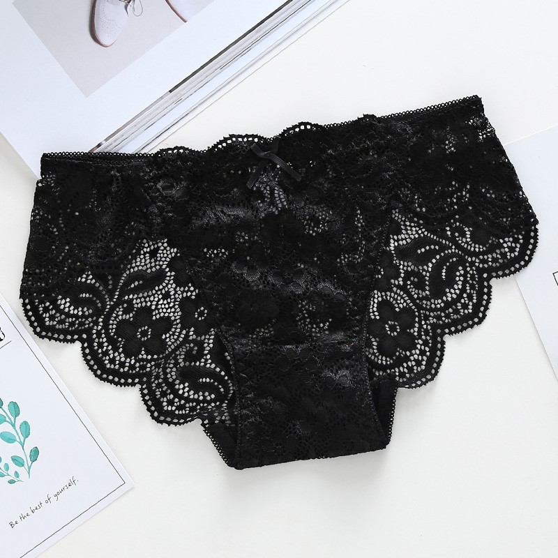 Big Plus Size Ladies Underwear Lace Panties Briefs for Women-图1