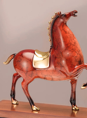 马到成功工艺品大漆办公室纯铜