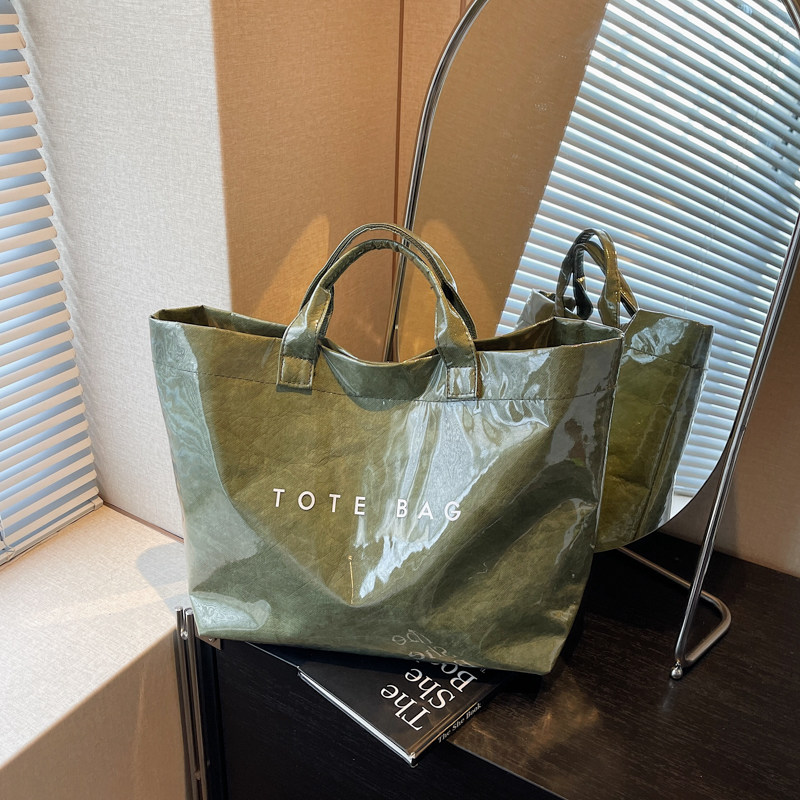 新款大容量杜邦纸手提透明防水果冻PVC上班通勤旅行包妈咪手提包,淘宝优惠券,粉丝福利购,淘宝优惠卷