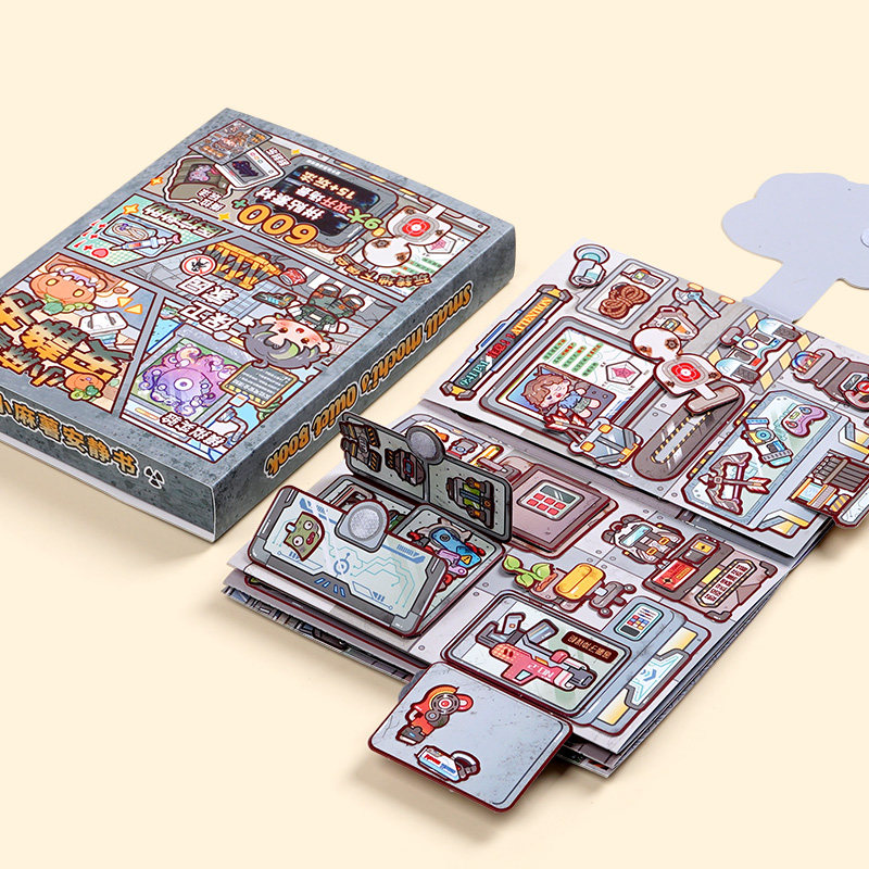 小麻薯安静书地下堡垒2025新款女孩免裁剪贴纸儿童玩具手工制作diy材料创意小学生粘贴画安静玩具书,淘宝优惠券,粉丝福利购,淘宝优惠卷