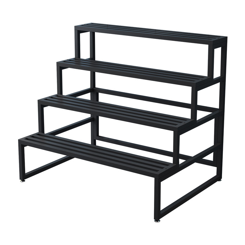 全钢花架置物架阳台客厅阶梯式带轮多肉花盆架商超圣诞礼盒展示架,淘宝优惠券,粉丝福利购,淘宝优惠卷