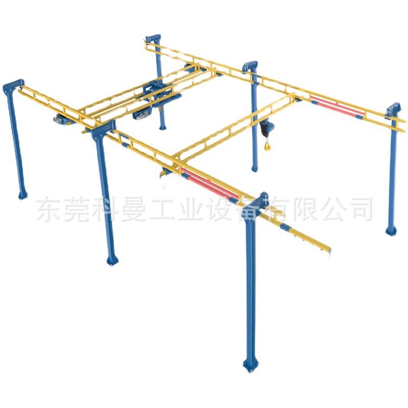 KBK柔性导轨升降吊机起重机铝合金轨道龙门式桁架车间厂房安装 - 图3