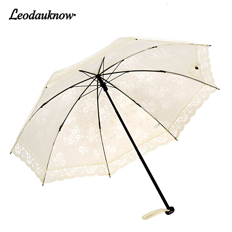 日本唯美蕾丝烧花太阳伞二折轻量太阳伞防晒防紫外线晴雨两用遮阳