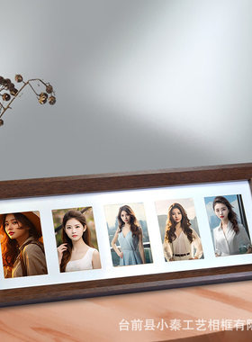拍立得相框照片摆台3寸两联三连五联相架diy情侣儿童记录框画框