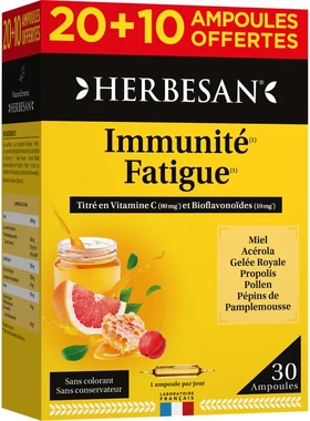 法国版HERBESAN immunite fatigue增加免yi力 每支10ml 20支/30支
