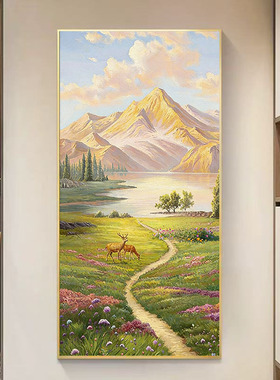 大芬村纯手绘聚宝盆山水油画