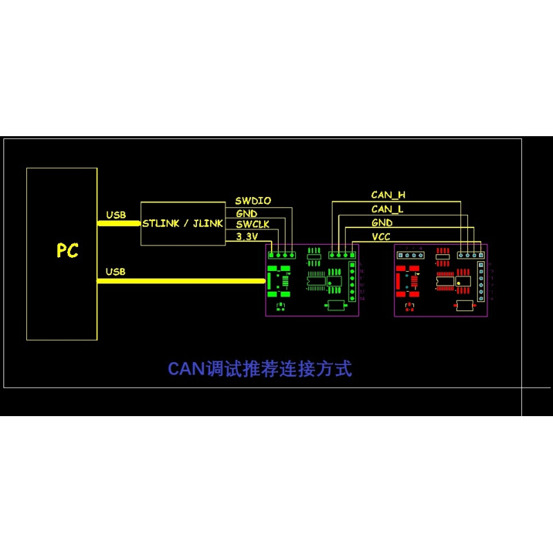 STM32F042F4P6开发板 TSSOP20 USB CAN评估板-图0