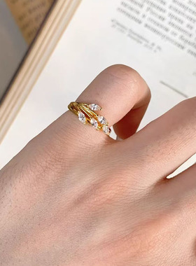 新款麦穗尾戒女轻奢高级感百搭戒