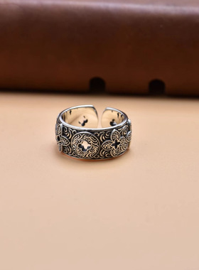 新款唐草纹戒指男款复古高级感潮