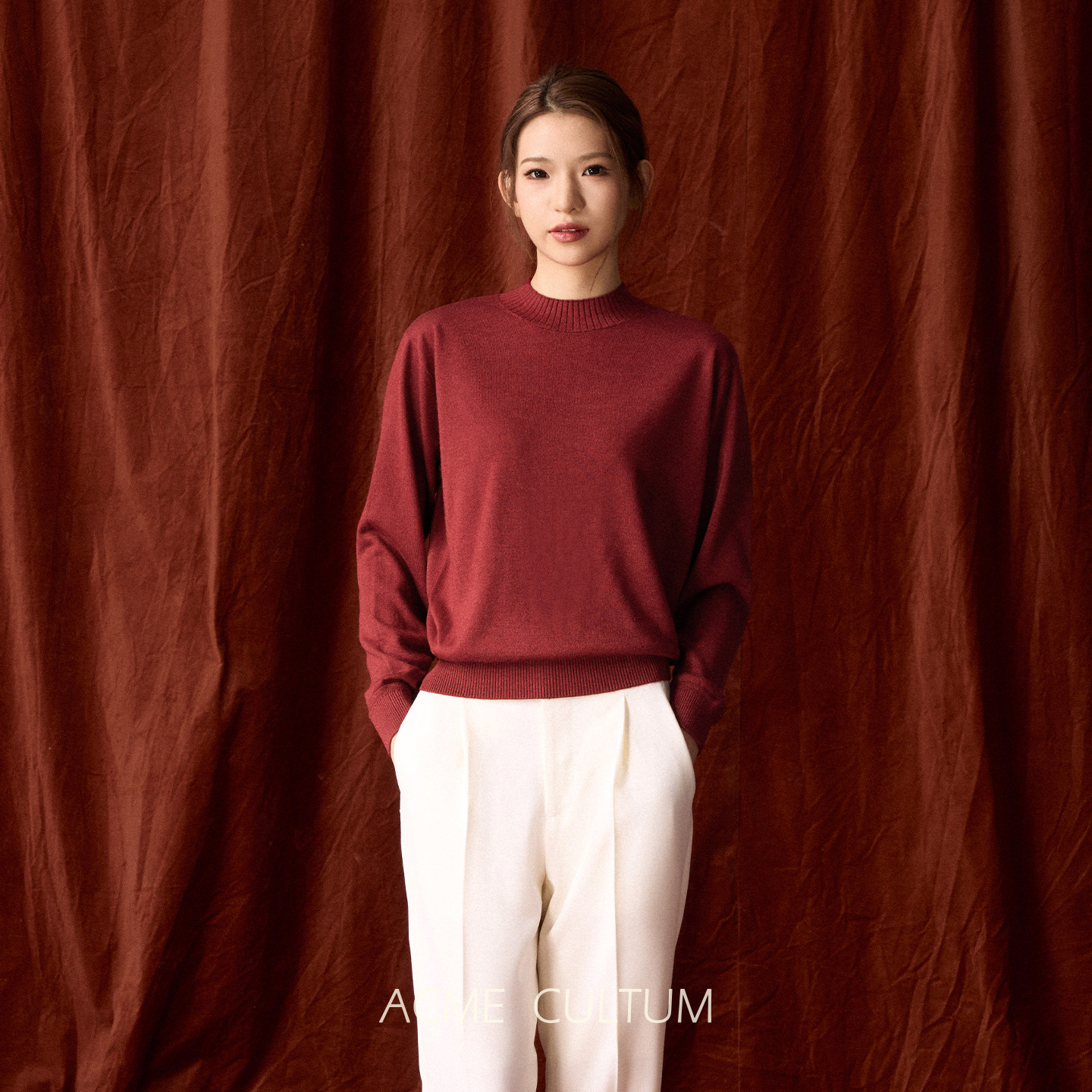 Acme cultum节日限定柞蚕丝 半高领毛衣男女同款针织衫修身内搭冬,淘宝优惠券,粉丝福利购,淘宝优惠卷