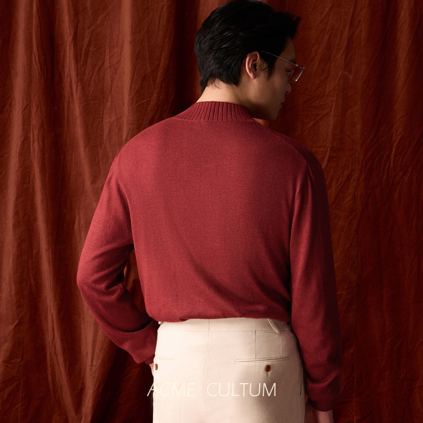 Acme cultum节日限定柞蚕丝 半高领毛衣男女同款针织衫修身内搭冬,淘宝优惠券,粉丝福利购,淘宝优惠卷