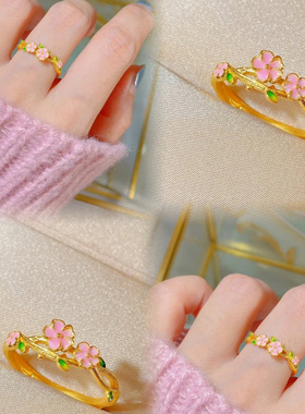 925镀银新款古风桃花源记小桃醉