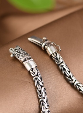 新款复古做旧链条男女款手环平安