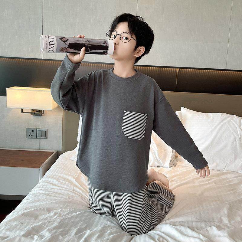 秋冬儿童睡衣套装宽松新款男童德绒磨毛保暖家居服韩版潮款秋衣裤,淘宝优惠券,粉丝福利购,淘宝优惠卷