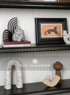 艺术几何喷点岩砂陶瓷花瓶北欧简约家居样板间客厅插花电视柜摆件