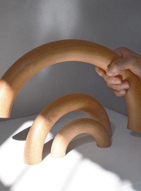 象有形/极简现代ins北欧风 样板间 实木软装饰品 电视柜桌面摆件