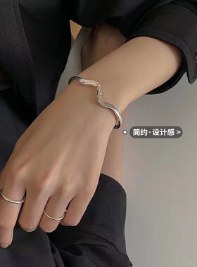 诗铂睿日韩极简不规则手镯手镯