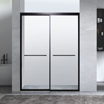 Conchon Extremely Brief Narrow Side Shower Room 1-Type Partition Bathroom Dry Wet Separation Glass Double Shift Door Toilet Home