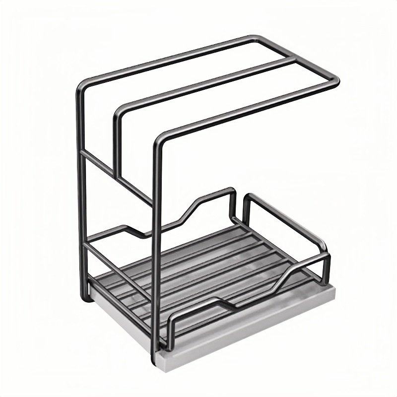 新款厨房置物架多功能沥水架免打孔台面壁挂毛巾水槽收纳抹布架子,淘宝优惠券,粉丝福利购,淘宝优惠卷