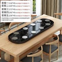 Oval automatic food delivery turntable rectangular electric set exhibition shelf Long table turntable strip table core home