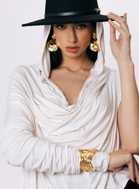 RetroChic复古时尚首饰春叶手镯