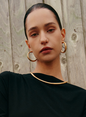 【迪丽热巴同款】RC Retro Chic意大利复古首饰 角斗士素金软项圈