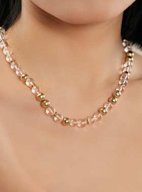 RCRetroChic果壳晶石双珠项链